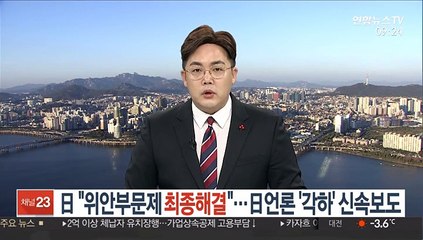 日 "위안부 문제 최종 해결"…日언론 '각하' 신속보도