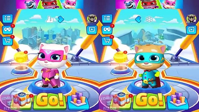 RUN- RUN- RUN- TALKING TOM HERO DASH NEW TALKING ANGELA VS TALKING GINGER