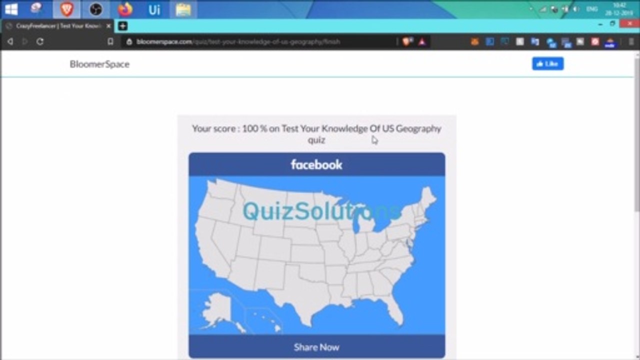Bloomerspace Test Your Knowledge of US Geography Answers 10 questions Score 100% quizsolutions