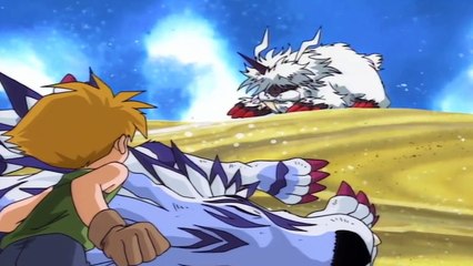 Digimon Adventure - Etemon vs Garurumon and Ikkakumon and Togemon (ENG SUB)