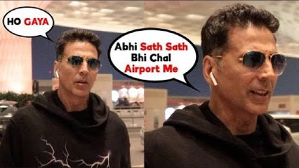 GoodNewwz star Akshay Kumar FUNNY MOMENTS with Media Reporters Mumbai Airport