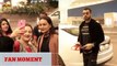 Dabangg3 actress Sonakshi Sinha & Gautam Gulati clicks selfie with fans at the Airport