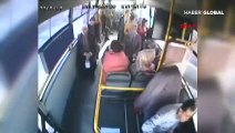 Otobüs şoförü 'cep telefonu' dayağı! Ortalık bir anda karıştı