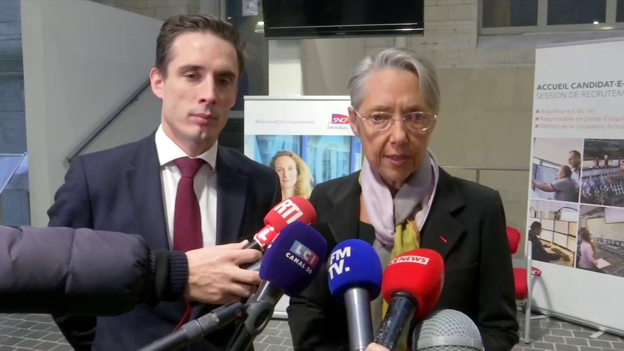 Grèves: la ministre du Travail Elisabeth Borne estime qu'"il y a du mieux" concernant les transports ferroviaires