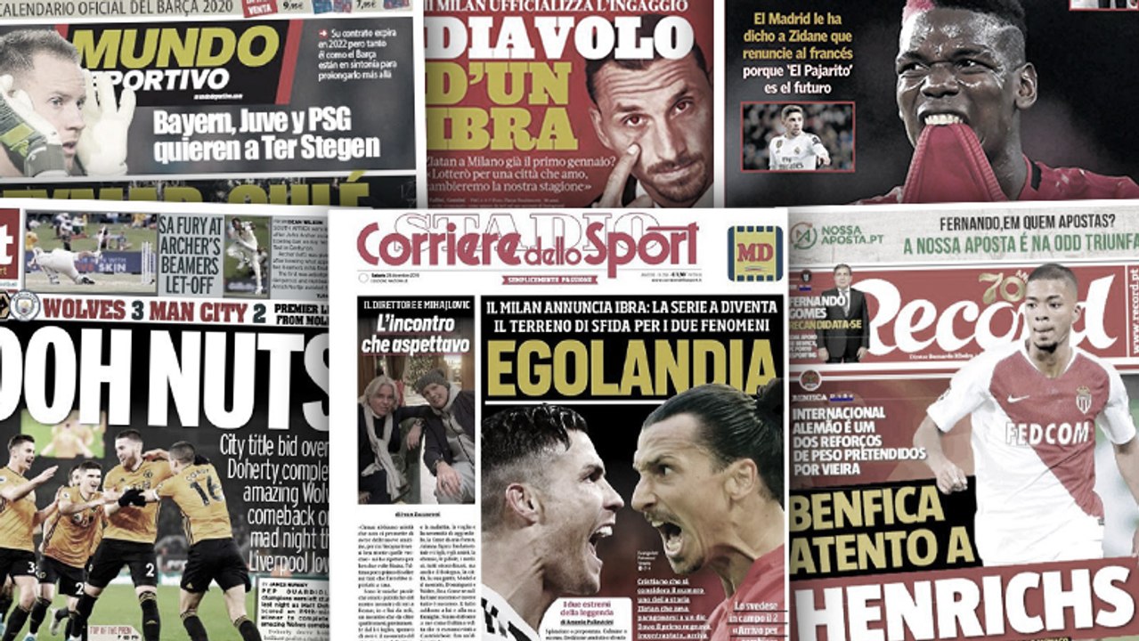 L’Italie salive déjà du duel CR7-Ibrahimovic, l’échec fracassant de City face à Wolverhampton fait grand bruit