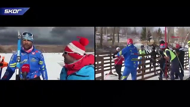 Kar yağmayan Nijerya'nın ilk ve tek kayaklı koşucusu Samuel Ikpefan