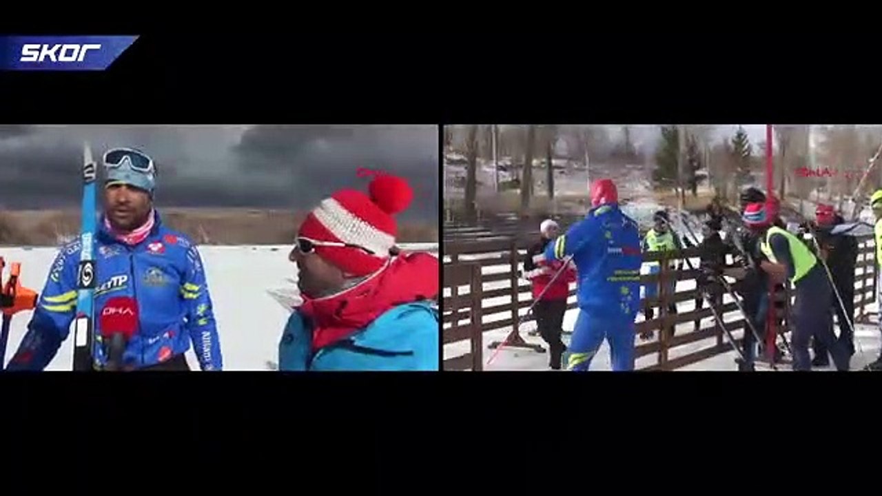 Kar yağmayan Nijerya'nın ilk ve tek kayaklı koşucusu Samuel Ikpefan