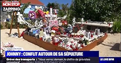 Johnny Hallyday : Laeticia Hallyday veut déplacer sa sépulture contre l'avis de Laura Smet (vidéo)