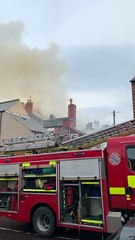 Large fire in Dean Road in South Shields being tackled by firefighters