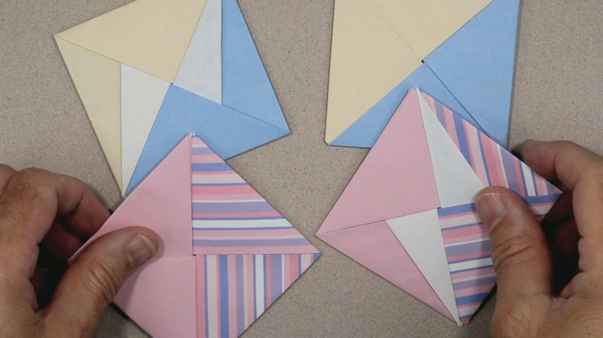 TUTO - Carré modulaire bicolore (origami), pouvant servir de sous-verre...  - Vidéo Dailymotion