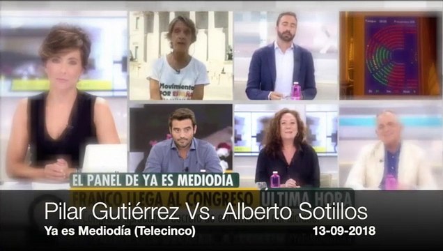 El último 'acto de servicio' de la franquista Pilar Gutiérrez: bronca, insultos y salida por patas en Telecinco