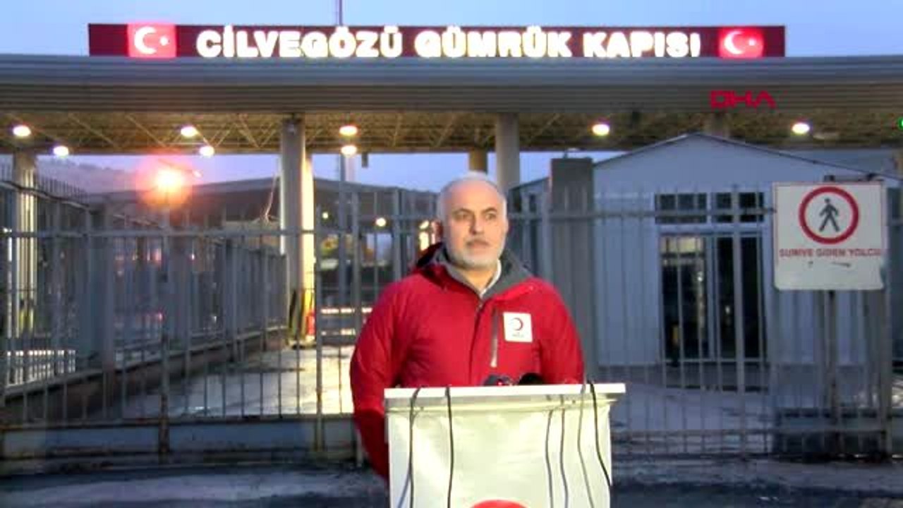 Hatay türk kızılay genel başkanı kerem kınık, cilvegözü sınır kapısı'nda açıklamalarda bulundu