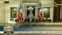 Chile: firma Piñera decreto que convoca a plebiscito constitucional