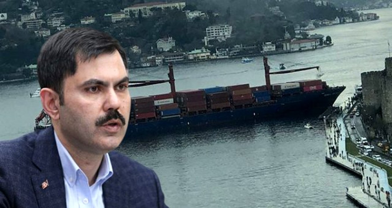 Bakan Kurum, Boğaz'daki gemi kazasını örnek gösterip Kanal İstanbul açıklaması yaptı