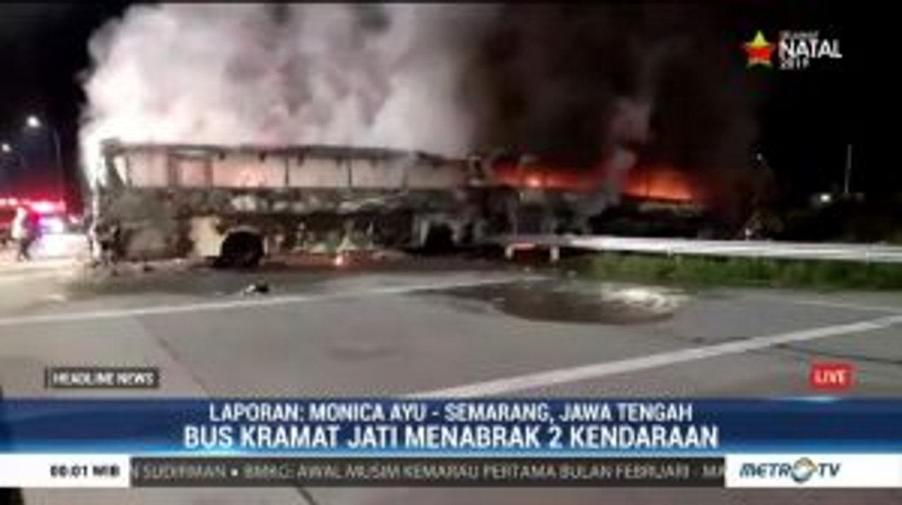 Tiga Kendaraan Terbakar di Dekat Gerbang Tol Kalikangkung
