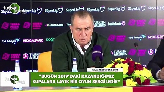 Fatih Terim: Bugün 2019'daki kazandığımız kupalara layık bir oyun sergiledik