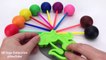 Learn Colors and Numbers with Play Doh Lollipops with Fruits and Vegetables Cookie Molds