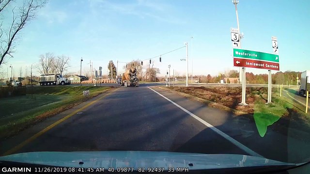 Cement Truck Slams Red Light Runner