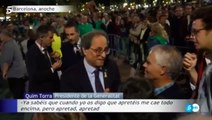 ¡Pillado! Así se baja los pantalones en secreto el cagueta Quim Torra ante los CDR