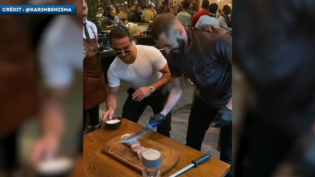 Après Franck RIbéry, Karim Benzema goûte un steak en or