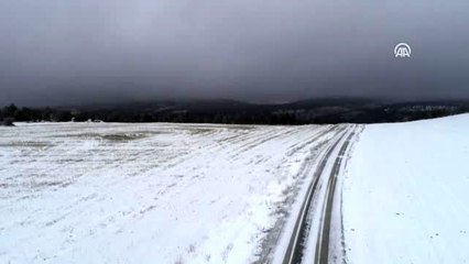 Konya'nın yüksek kesimlerinde kar yağışı etkili oldu