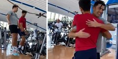 'Compartiendo secretos': Cristiano Ronaldo enseña a Djokovic su impresionante técnica de salto