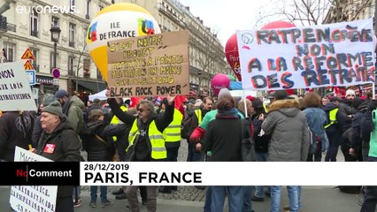 Акция "желтых жилетов" в Париже