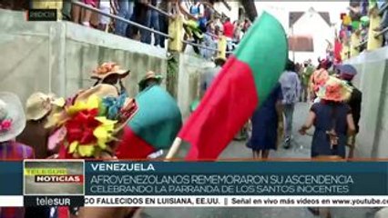 Afrovenezolanos rememoran ascendencia en Día de los Santos Inocentes