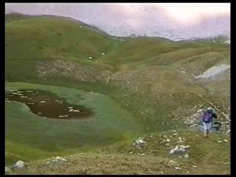 Le lac Lauzon (1950 m) depuis la Jarjatte (1287 m)