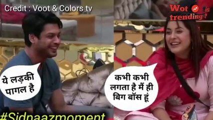 Shehnaaz says ' I am Big Boss' in funny style to Siddharth | video gone viral | sidnaaz