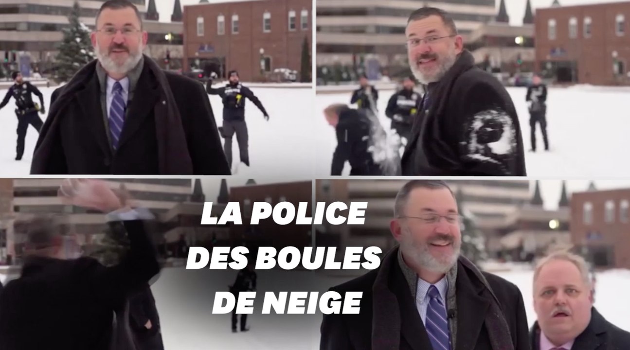 Cette ville interdit les batailles de boules de neige et même la police s’en moque