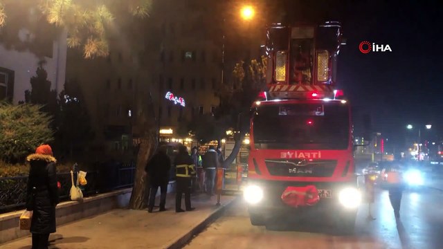 İtfaiye ekipleri, ağaçta mahsur kalan hamile kediyi kurtardı