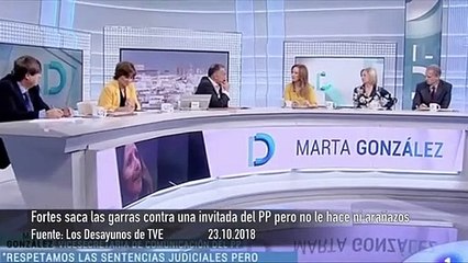 Fortes se propone sacar las garras con una invitada del PP pero no le hace ni arañazos