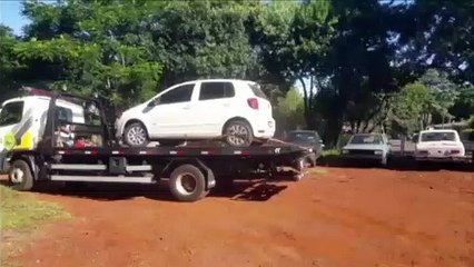 Veículo Fox roubado à mão armada é recuperado pela PM no Periolo