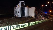 Çöp kamyonu devrildi: 1 ölü 1 ağır yaralı