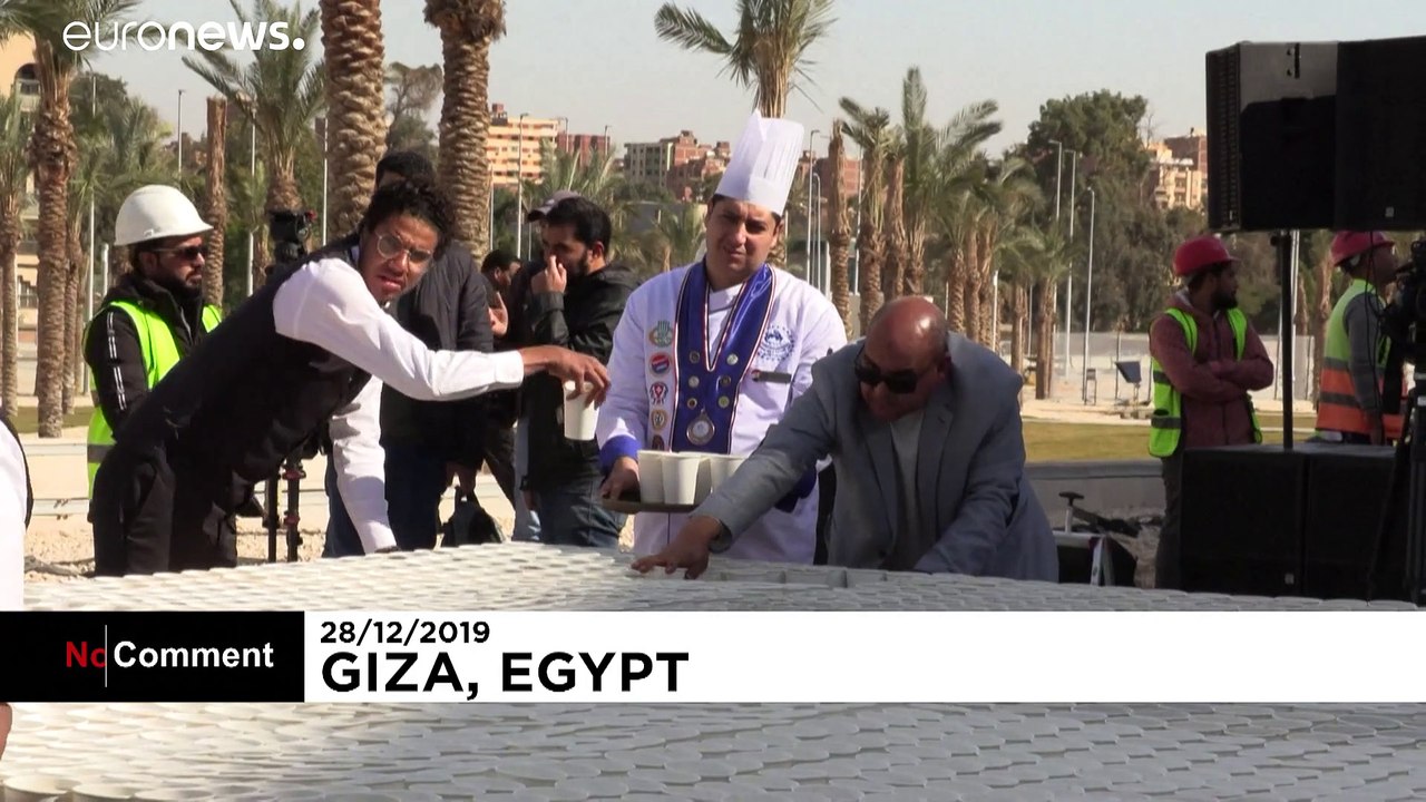 Une mosaïque pharaonique assemblée à Gizeh