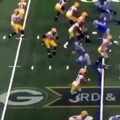 The Packers _cheese_ came back to beat the lions _lion_face_  23 - 20 ... )