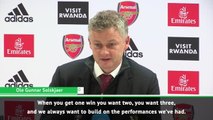 Solskjaer doesn't doubt United's effort on the pitch