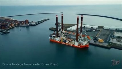 Brave Tern rig in Port of Sunderland