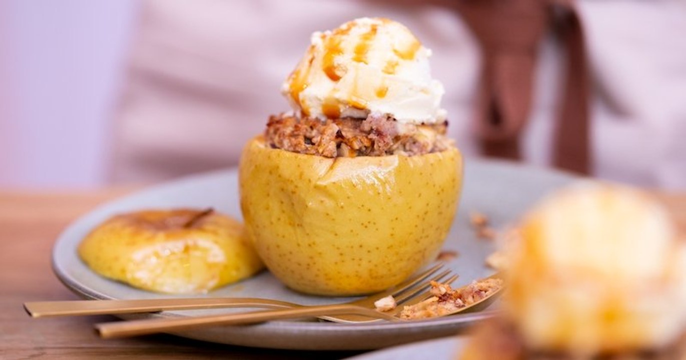 Pommes farcies au crumble