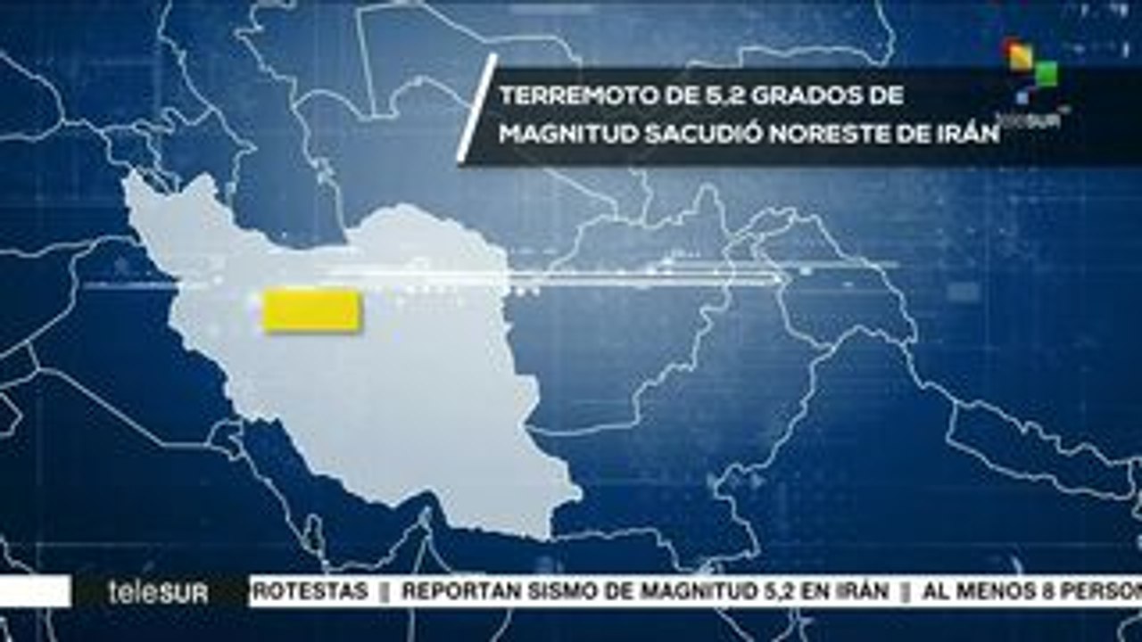 Sacude sismo de 5.2 grados Richter el noreste de Irán
