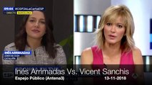 Arrimadas lanzada en tromba a por Vicent Sanchis