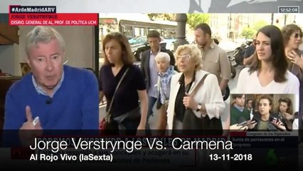 Verstrynge revienta contra Carmena: "Es una mujer totalitaria y se cree el corazón de Júpiter”"