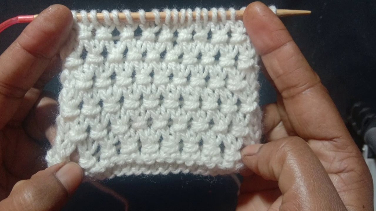 Gents sweater knitting design in one colour