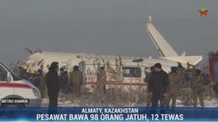Pesawat Jatuh di Kazakhstan Tewaskan Belasan Orang