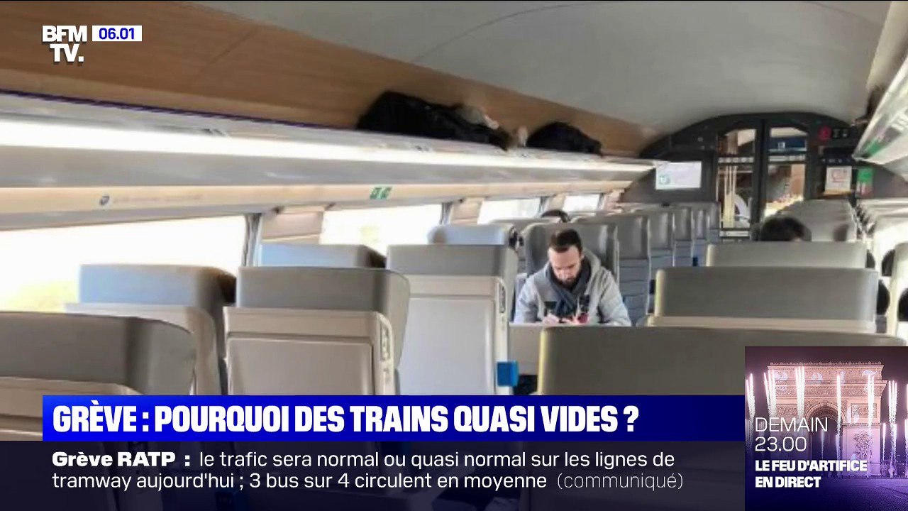 Grève à la SNCF: pourquoi les trains qui circulent ne sont pas tous remplis