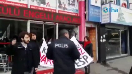 AK Parti önünde Kanal İstanbul protestosuna gözaltı