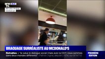 Une scène de braquage surréaliste dans un McDonald's près de Lyon filmée par un client