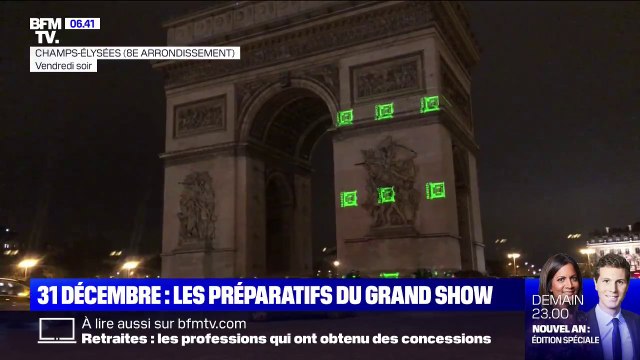 Nouvel An: dans les coulisses du traditionnel spectacle sur l'Arc de Triomphe