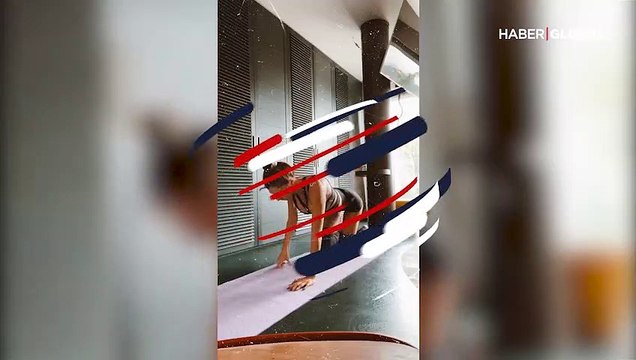 Şeyma Subaşı amuda kalktığı anları paylaştı! Sevgilisinden tam not aldı